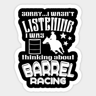 Horse Barrel Racing I Rodeo Girl and Betting Gift Sticker